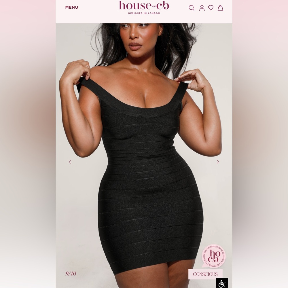 house of cb - the og black mini dress size small